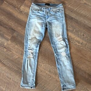 Buckle Light Blue Ripped Skinny Jeans